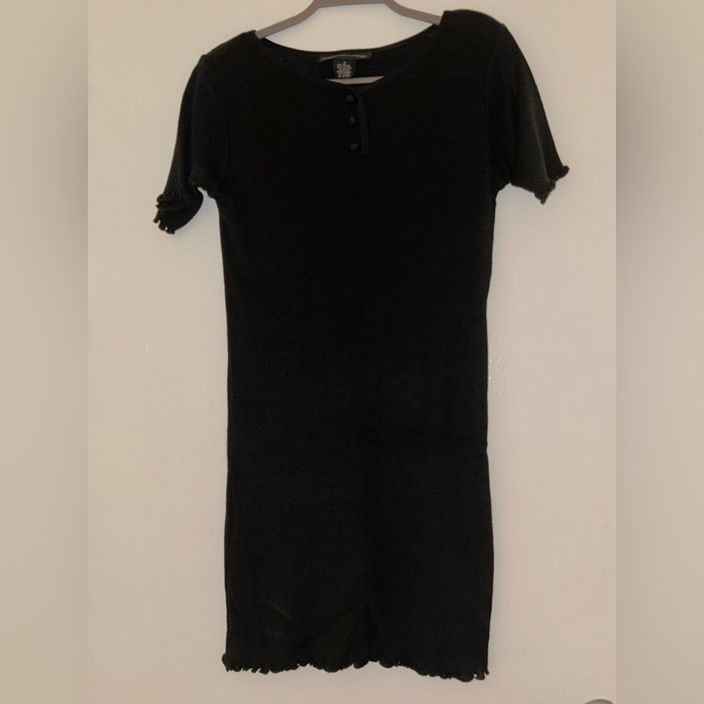 Andrea Jovine Black Short Sleeve Dress
